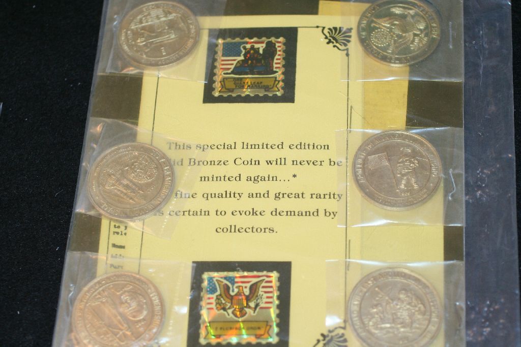 1985 N.A.S.A. Solid Bronze Coin Mint Set; Charleston Mint