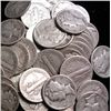 Lot of 100 Mercury SIlver Dimes 90%-Various