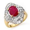 Image 1 : 4.58 ctw Ruby & Diamond Ring 14K Yellow Gold