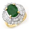 Image 1 : 6.0 ctw Emerald & Diamond Ring 14K