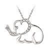 Sterling Silver Diamond Accent Elephant Necklace