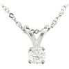 14k Gold 1/10ct TDW Diamond Solitaire Necklace