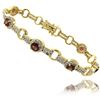 Gem Jolie 14k Gold Overlay Garnet and Diamond Accent Bracelet