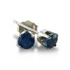 14k White Gold Blue Sapphire Stud Earrings