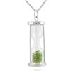 Sterling Silver 'Time in a Bottle' August Birthstone Peridot Pendant Necklace