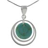 Sterling Silver Block Turquoise Necklace