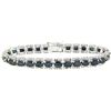 Sterling Silver Sapphire and Diamond Accent Bracelet