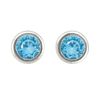10k Gold Blue Topaz Stud Earrings