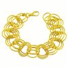 Image 1 : GoldKist 18k Gold over Sterling Silver 8-inch Fancy Rolo Bracelet
