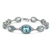 Image 1 : Sterling Silver Blue Topaz Rope Design Link Bracelet