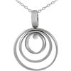 Image 1 : Sterling Silver Small Multi Circles Necklace