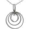 Image 1 : Sterling Silver Small Multi Circles Necklace