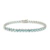 Glitzy Rocks Sterling Silver Swiss Blue Topaz Tennis Bracelet