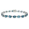 Glitzy Rocks Sterling Silver London Blue Topaz Bracelet