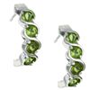 Image 1 : Sterling Silver Peridot Curved Earrings