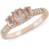 10k Pink Gold Morganite and 1/10ct TDW Diamond Ring