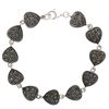 Sterling Silver Marcasite Heart Bracelet