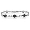 14k White Gold 1 5/8ct TDW Black and White Diamond Bracelet