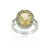 Image 1 : Glitzy Rocks Sterling Silver 6.5 CTW Citrine and Peridot Ring