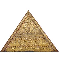 Architectural Antique Gilded Temple Roof Gable (ANT-360)