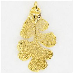 Gold Filled Lacy Oak Leaf Pendant (JEW-3877)