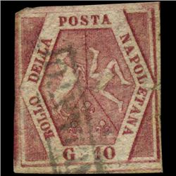 1858 Naples 10g Stamp (STM-0965)