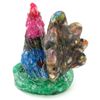 Image 3 : 900ct. Nice Rooster Statue Multi-color Sapphire (GEM-44740)