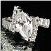 Image 1 : 26.65twc Lab Diamond White Gold Vermeil/925 Ring (JEW-3993)