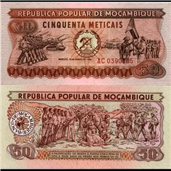 1983 Mozambique 50 Metacais Note Crisp Unc (CUR-07104)