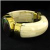 Image 2 : 680ct Bone & Ruby Zosite Bangle Bracelet (JEW-3846)