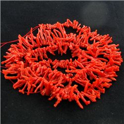 100twc Sicilian Natural Red Coral Strand (GEM-47066)