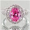 Image 1 : 31.26twc Pink Lab Diamond White Gold Vermeil/925 Ring (JEW-3982)