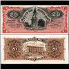 Image 1 : 1906 Costa Rica 20 Colones Note Crisp Unc RARE (CUR-06682)