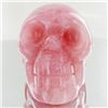 Image 1 : 1255ct Hand Carved Rose Quartz Skull (MIN-001734)