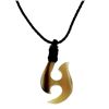 Image 1 : Rare Buffalo Horn Hawaii Fishhook Pendant Choker (JEW-2232)