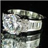 Image 2 : 25twc Lab Diamond White Gold Vermeil/925 Ring (JEW-3977)