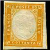 Image 1 : 1855 RARE Italy Sardina 80c Stamp MINT NG (STM-1142)