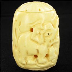 Handcarved Bone Elephant Pendant (CLB-1065)