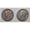 Image 1 : 2 scarce mercury dimes 1920-D XF/AU sharp & original, 1925-S XF