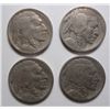 Image 1 : 4 scarce D Mint Buffalo Nickels a decent circulated lot