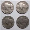 Image 2 : 4 scarce D Mint Buffalo Nickels a decent circulated lot