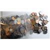 Image 1 : Foreign coin lot, 5 pounds of coins, approx 500 coins