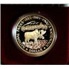 Image 1 : 1985 NATIONAL PARK CANADA PROOF SILVER DOLLAR, MOOSE,