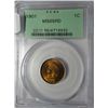 Image 1 : 1901 INDIAN CENT PCGS MS-65 RED, GREEN LABEL