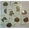 Image 1 : 10  1915D  Buffalo nickels  full horn clear dates