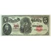 Image 1 : 1907 Wood chopper $5  U S note  CU63 at least