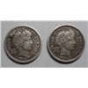 Image 1 : 2 scarce  early Barber Dimes 1892, 1896 both XF or nearly so, Problem free