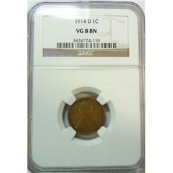 1914D Lincoln penny  NGC08