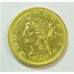 1851  $2 1/2 Gold  XF