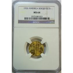 1926 Sesqui  $2 1/2 Gold  NGC64